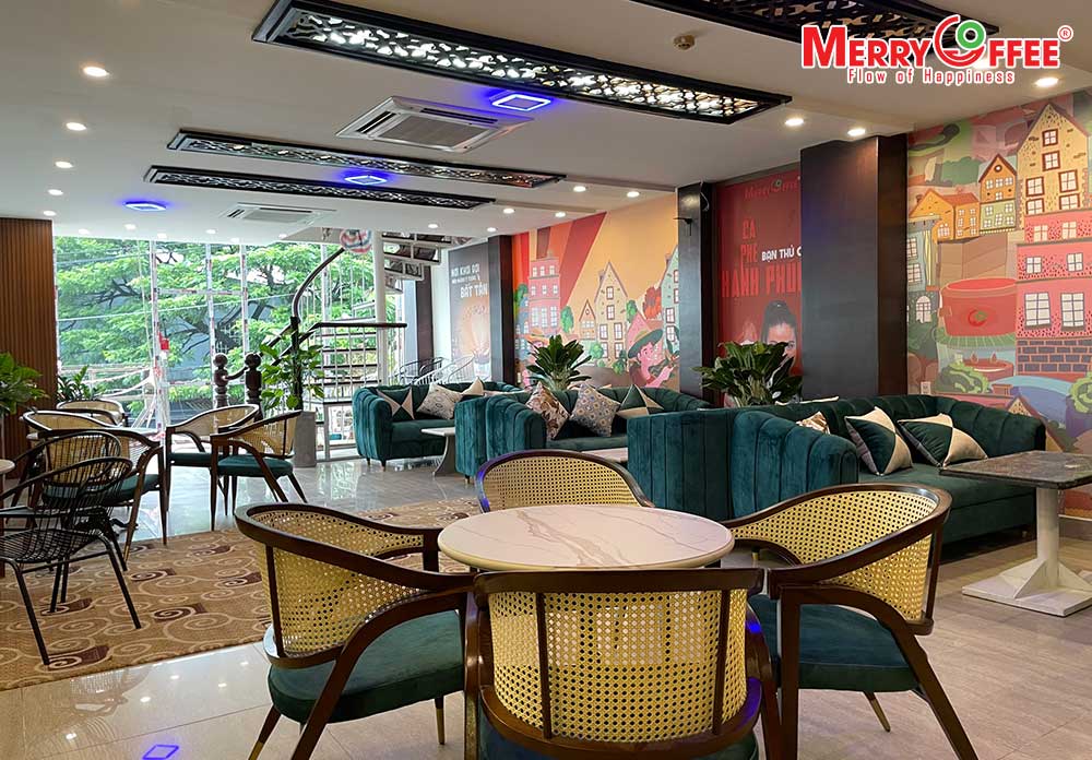 không gian quán Merry Coffee tại Bình Tân